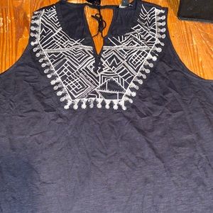 NWT Lucky Brand Embroidered Tank Top